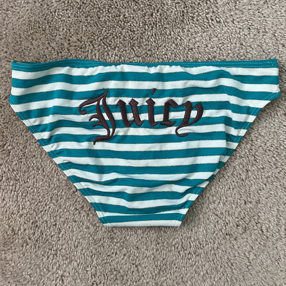 Juicy Couture Beach Surf Royalty Stripe Bikini Bottom